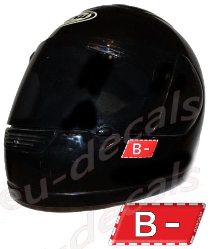 Helmet B- Blood Type Unscratchable 3D Decal