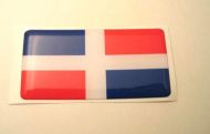 70X35mm Dominican Republic flag 3D Decal