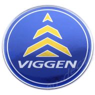 32mm SAAB Viggen Blue Yellow Chrome Steering Wheel Badge Emblem 3D decal 9-5 3