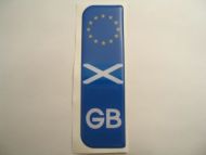 EU Stars & Scotland N.Flag St.Andrew's & GB For UK Number Plate
