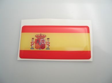 Small 40X20mm Spain Spanish flag 3D Decal Sticker