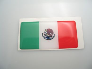 70X35mm Mexico flag 3D Decal