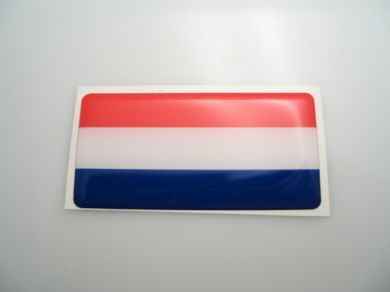 Small 40X20mm Netherlands flag 3D Decal Sticker