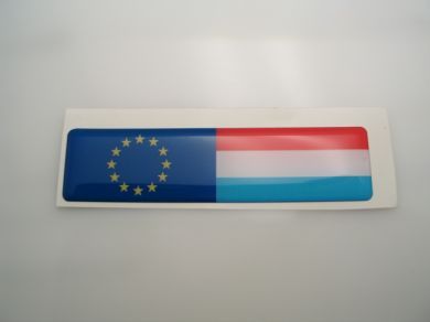 EU and Luxembourg Double Flag 3D-Decal
