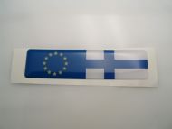 EU and Finland Double Flag 3D-Decal