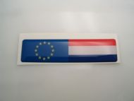 EU and The Netherlands Double Flag 3D-Decal