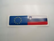 EU and Slovenia Double Flag 3D-Decal