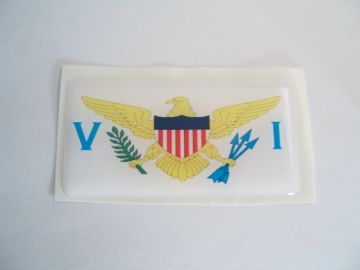 Small 40X20mm VIRGIN ISLANDS flag 3D Decal Sticker