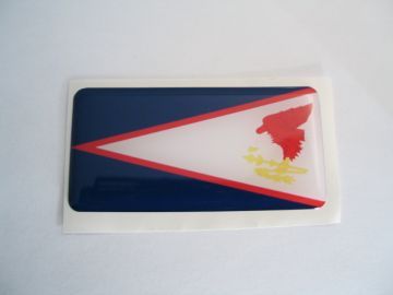 Large 70X35mm AMERICAN SAMOA flag 3D Decal Sticker