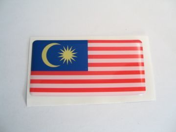 Small 40X20mm MALAYSIA flag 3D Decal Sticker