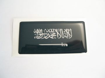 Large 70X35mm SAUDI ARABIA flag 3D Decal Sticker