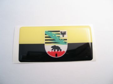 70X35mm Saxony Anhalt state German flag 3D Decal