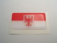 70X35mm Brandenburg state German flag 3D Decal