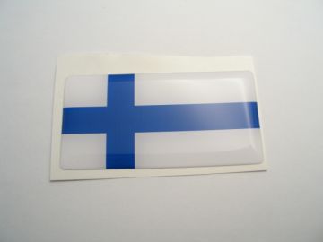Small 40X20mm FINLAND flag 3D Decal Sticker