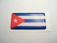 Large 70X35mm CUBA flag 3D Decal Sticker