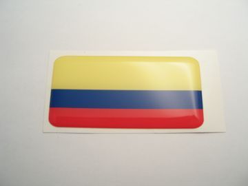 Small 40X20mm COLOMBIA flag 3D Decal Sticker