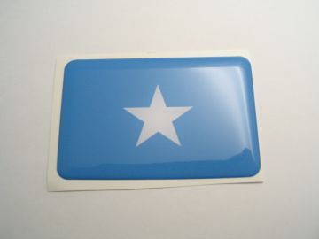 Small 31X20mm SOMALIA flag 3D Decal Sticker