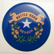 2inc NEVADA State flag America 3D Decal sticker USA