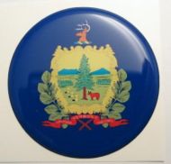 2inc VERMONT State flag America 3D Decal sticker USA