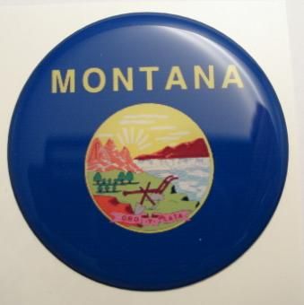 2inc MONTANA State flag America 3D Decal sticker USA