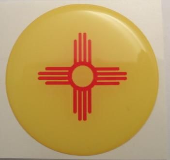 2inc NEW MEXICO State flag America 3D Decal sticker USA