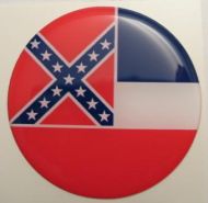 2inc MISSISIPPI State flag America 3D Decal sticker USA