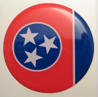 2inc TENNESSEE State flag America 3D Decal sticker USA