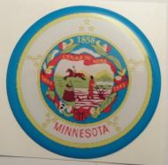 2inc MINNESOTA State flag America 3D Decal sticker USA