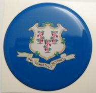 2inc CONNECTICUT State flag America 3D Decal USA