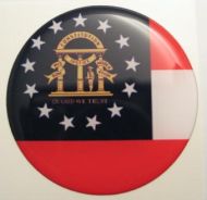 2inc GEORGIA State flag America 3D Decal sticker USA