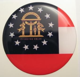 2inc GEORGIA State flag America 3D Decal sticker USA