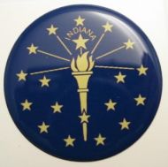 2inc INDIANA State flag America 3D Decal sticker USA