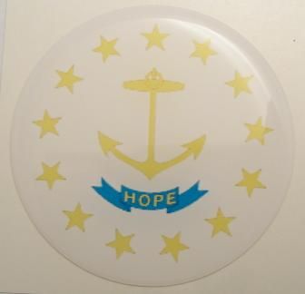 2inc RHODE ISLAND State flag America 3D Decal USA