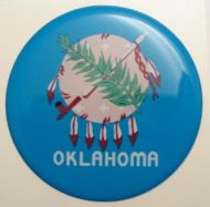 2inc OKLAHOMA State flag America 3D Decal sticker USA