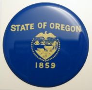 2inc OREGON State flag America 3D Decal sticker USA