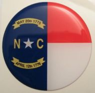 2inc NORTH CAROLINA State flag America 3D Decal USA