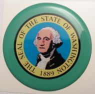 2inc WASHINGTON State flag America 3D Decal sticker USA