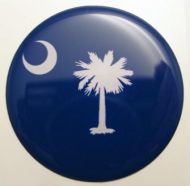 2inc SOUTH CAROLINA State flag America 3D Decal USA