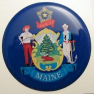 2inc MAINE State flag America 3D Decal sticker USA