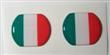 2X Italian Italy flag 3D Decals