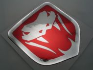 XLarge Viper New Red Chrome 3D Decal sticker/dodge