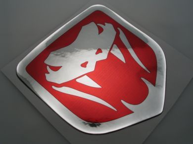 XLarge Viper New Red Chrome 3D Decal sticker/dodge