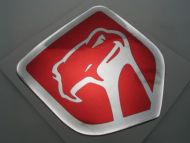 XLarge Viper Old  Red Chrome 3D Decal sticker/dodge