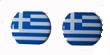 2X Greek flag 3D Decals