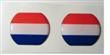 2X Netherlands flag 3D Decals