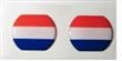 2X Luxembourg flag 3D Decals