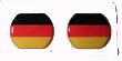 2X Germany flag 3D Decals