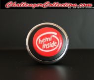 3D Decal cover for the Start/Stop Button - RED / WHITE hemi inside  - For the 2008 and Up  Dodge Challenger