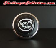 3D Decal cover for the Start/Stop Button - BLACK / WHITE hemi inside  - For the 2008 and Up  Dodge Challenger