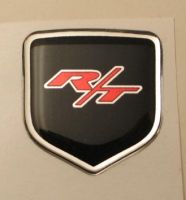 fits Dodge Charger 2006 -2010 - Steering Wheel Badge 3D Decal sticker R/T Red/Black/Chrome